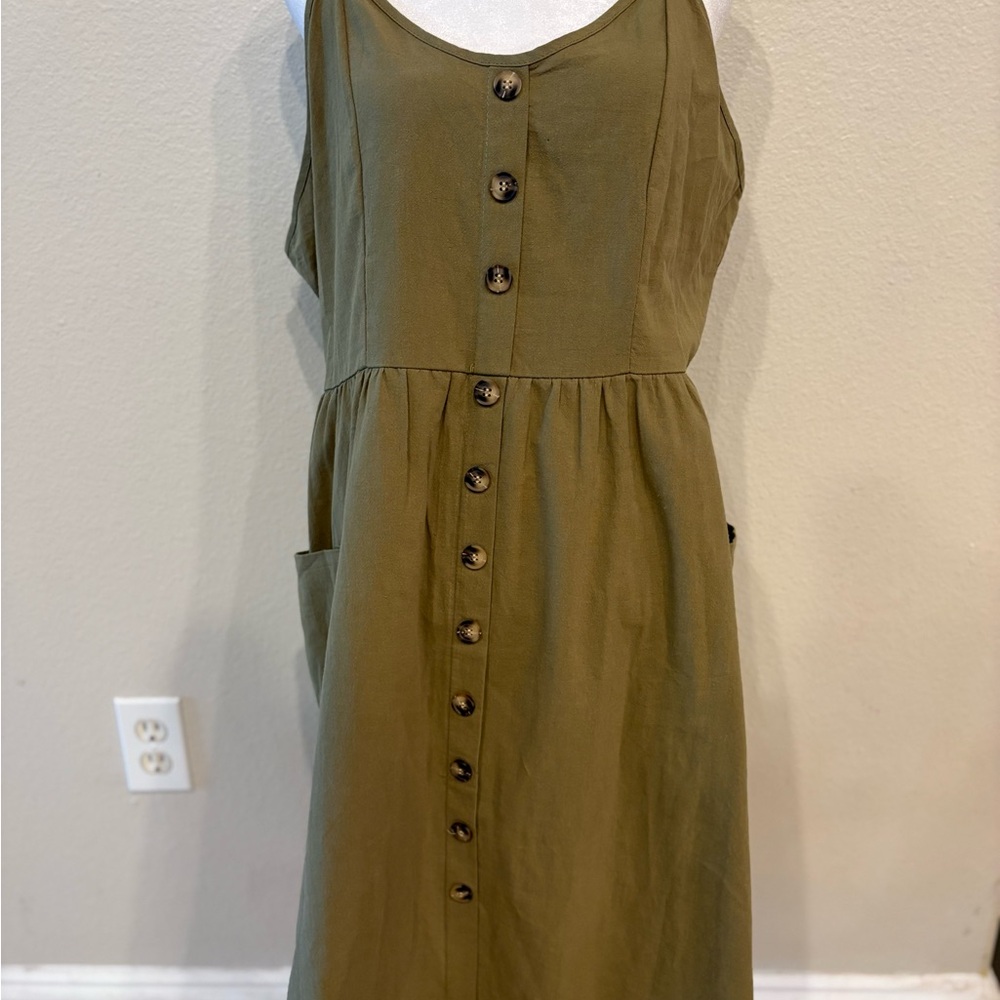 SHEIN Green Midi Dress Elegant and Timeless